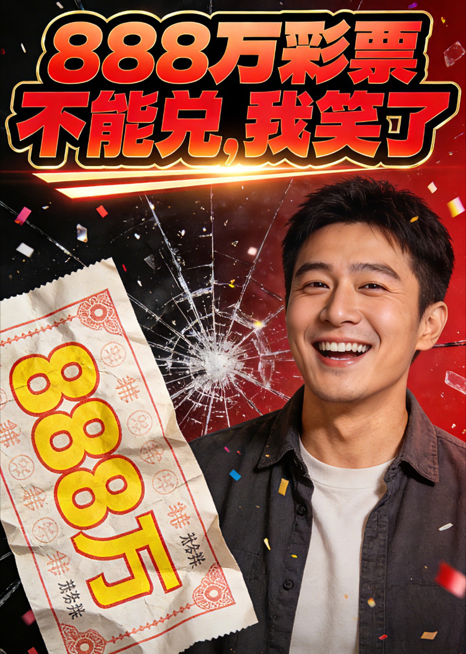 888万彩票不能兑我笑了