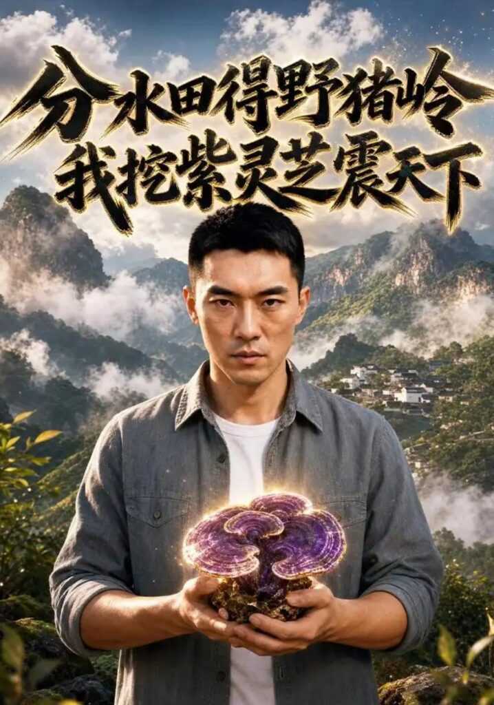分水田得野猪岭,我挖紫灵芝震天下